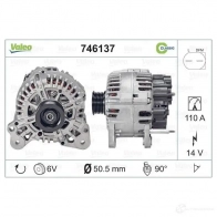 Генератор VALEO 3276427461374 746137 K H25G 1206147002 - Изображение 4