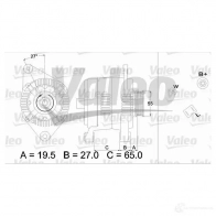 Генератор VALEO 436447 2541750 Renault Twingo (C06) 1 Хэтчбек 1.2 (C063. C064) 55 л.с. 1993 – 1996 254160 3