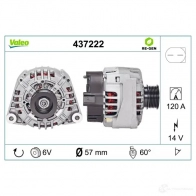 Генератор VALEO 437222 SG12B021 2 542317 226356 - Изображение 4