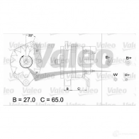 Генератор VALEO Toyota Vitz (P130) 3 Хэтчбек 1.3 4WD (NSP135) 95 л.с. 2010 – наст. время AKIZJH 436663 A1 4N196M