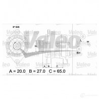 Генератор VALEO A13VI216 436733 254198 8 Renault Megane (BA) 1 Хэтчбек 1.9 D 94 л.с. 1996 – 2001