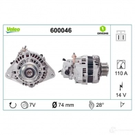 Генератор VALEO 1 POM6JC 233424 600046 3276426000468 - Изображение 4