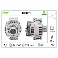 Генератор VALEO 3276424398512 439851 227543 T88 WAGK - Изображение 4