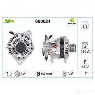 Генератор VALEO 233406 600024 3276426000246 H F4Y9P - Изображение 4