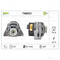 Генератор VALEO 746031 1206143920 A11VI43 A11V I11 - Изображение 4