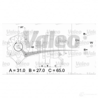 Генератор VALEO 436360 Renault Trafic 1 (TXX, TXW, PXX) 1980 – 2001 210 1102 2541204
