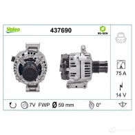 Генератор VALEO 437690 226692 D 7PFY4E 3276424376909 - Изображение 4