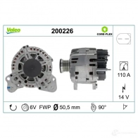 Генератор VALEO 1437852846 200226 0O00 GRF - Изображение 1