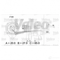 Генератор VALEO Renault Megane 1 (BA, JA, EA, DA, LA) 1995 – 2002 436738 A13VI224 2 541999