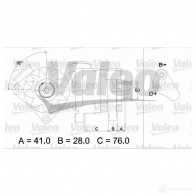 Генератор VALEO 436332 25 41499 Bmw 3 (E36) 3 Универсал 2.0 320 i 150 л.с. 1995 – 1999 A14V19