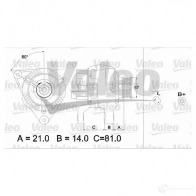 Генератор VALEO 25422 32 Audi A8 (D3) 2 Седан 3.0 Quattro 218 л.с. 2003 – 2004 SG12B010 437188