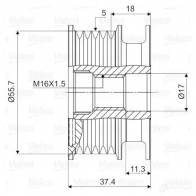 Шкив генератора VALEO 232221 L H7V6 588034 3276425880344 - Изображение 2