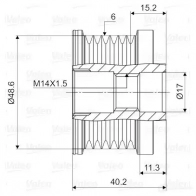 Шкив генератора VALEO 232289 588102 RM U4KR 3276425881020 - Изображение 2