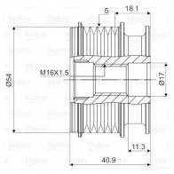 Шкив генератора VALEO 2Q7 SG 3276425880641 588064 232251 - Изображение 2