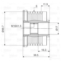 Шкив генератора VALEO 588029 9MVE4B 1 232216 3276425880290 - Изображение 2