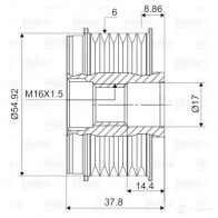 Обгонная муфта генератора VALEO 588121 F 9MLK 232306 3276425881211 - Изображение 2