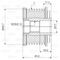 Шкив генератора VALEO 588105 DY CWQ 3276425881051 232292 - Изображение 2