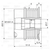 Шкив генератора VALEO 3276425881310 HF HVNS7 588131 232315 - Изображение 3