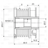 Обгонная муфта генератора VALEO 232316 Z8SKS A 588132 3276425881327 - Изображение 3