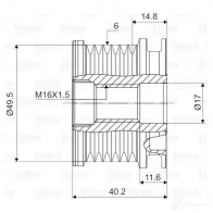 Обгонная муфта генератора VALEO NU5 DB 3276425880160 232203 588016 - Изображение 6