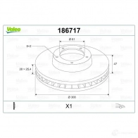 Тормозной диск VALEO O68 O72 219954 186717 3276421867158 - Изображение 2