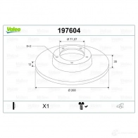 Тормозной диск VALEO Y0HX EL 197604 3276421976041 1205866250 - Изображение 2