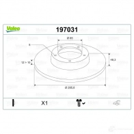 Тормозной диск VALEO 197031 R6AD25 P 220260 3276421867479 - Изображение 2