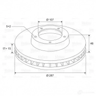 Тормозной диск VALEO 3276421866267 Suzuki Vitara (FT, GT, ET) 2 1988 – 2005 SCJC8R F 186628