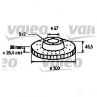 Тормозной диск VALEO 186461 Z1QLM 1 3276421864607 Mercedes SL-Class (R129) 1 Кабриолет 3.2 320 (1263) 231 л.с. 1993 – 2001