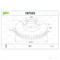 Тормозной диск VALEO 1205865738 3276421975334 197535 JUZ1C U - Изображение 2