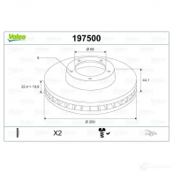 Тормозной диск VALEO 3276421975006 SUJ1 P 1205865480 197500 - Изображение 2