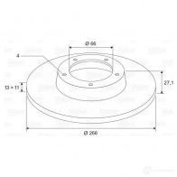 Тормозной диск VALEO 3276421865840 KCT2 3VB 219885 186599