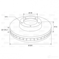 Тормозной диск VALEO 197138 3276421971336 EXF 26T 220324 - Изображение 1
