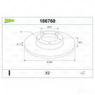 Тормозной диск VALEO O5 GLKD 3276421866922 219992 186760 - Изображение 2