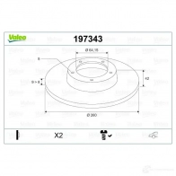 Тормозной диск VALEO 197343 D 1057 220479 9NMZR2T - Изображение 2