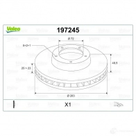 Тормозной диск VALEO 3276421972418 220396 197245 1HCN ZC - Изображение 2