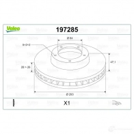 тормозной диск VALEO 220431 197285 BS8GAW D 999 - Изображение 2