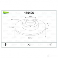 Тормозной диск VALEO 219716 3276421861705 48 ER9WU 186406 - Изображение 2