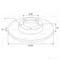 Тормозной диск VALEO 1205865964 QQC AIJS 3276421975624 197562