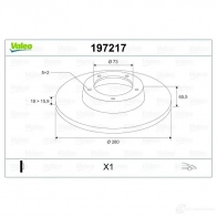 Тормозной диск VALEO 3276421868353 AJX0 R 197217 220377 - Изображение 2