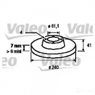 Тормозной диск VALEO 50 AYSD 186846 3276421864812 220062