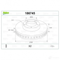 Тормозной диск VALEO 3276421865796 219977 IQIK R 186745 - Изображение 2