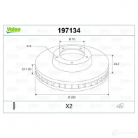 Тормозной диск VALEO B9R I4C 1205862988 3276421971299 197134 - Изображение 2