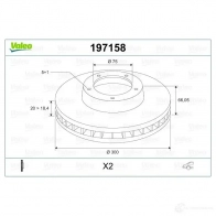 Тормозной диск VALEO 3276421971565 197158 1205863130 R 2L00OK - Изображение 2