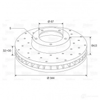 Тормозной диск VALEO D 1194 197480 Mercedes SLK (R172) 3 2011 – 2020 S1FIT7S