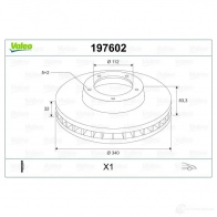 Тормозной диск VALEO 1205866238 197602 WAR1 2 3276421976027 - Изображение 2