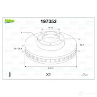 Тормозной диск VALEO D 1066 ZT0Q8Y 220487 197352 - Изображение 2