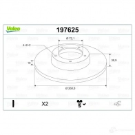 Тормозной диск VALEO 197625 220586 3276421976256 F2 ZB93 - Изображение 2