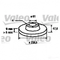 Тормозной диск VALEO 2OKIP XK Honda CR-X 3 (EH, EG) Тарга 1.6 i VTi (EG2) 160 л.с. 1992 – 1998 186432 3276421972562