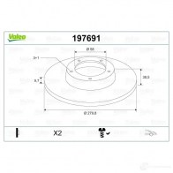 Тормозной диск VALEO CDFCB 1424230942 197691 D 1420 - Изображение 2